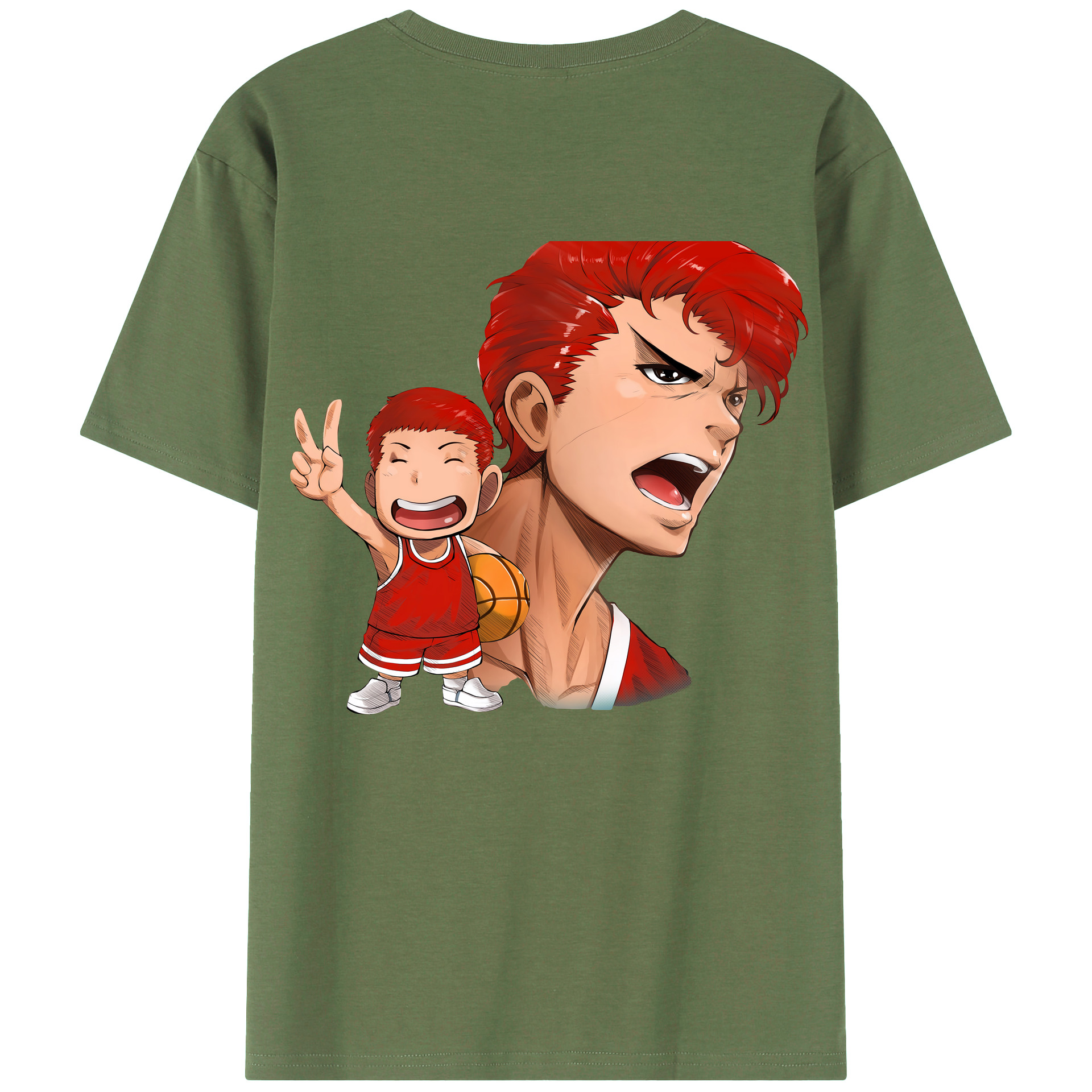 （画像用） SLAM DUNK／スラムダンク 綿100％ メンズ半袖Tシャツ（バックプリント） 通気性